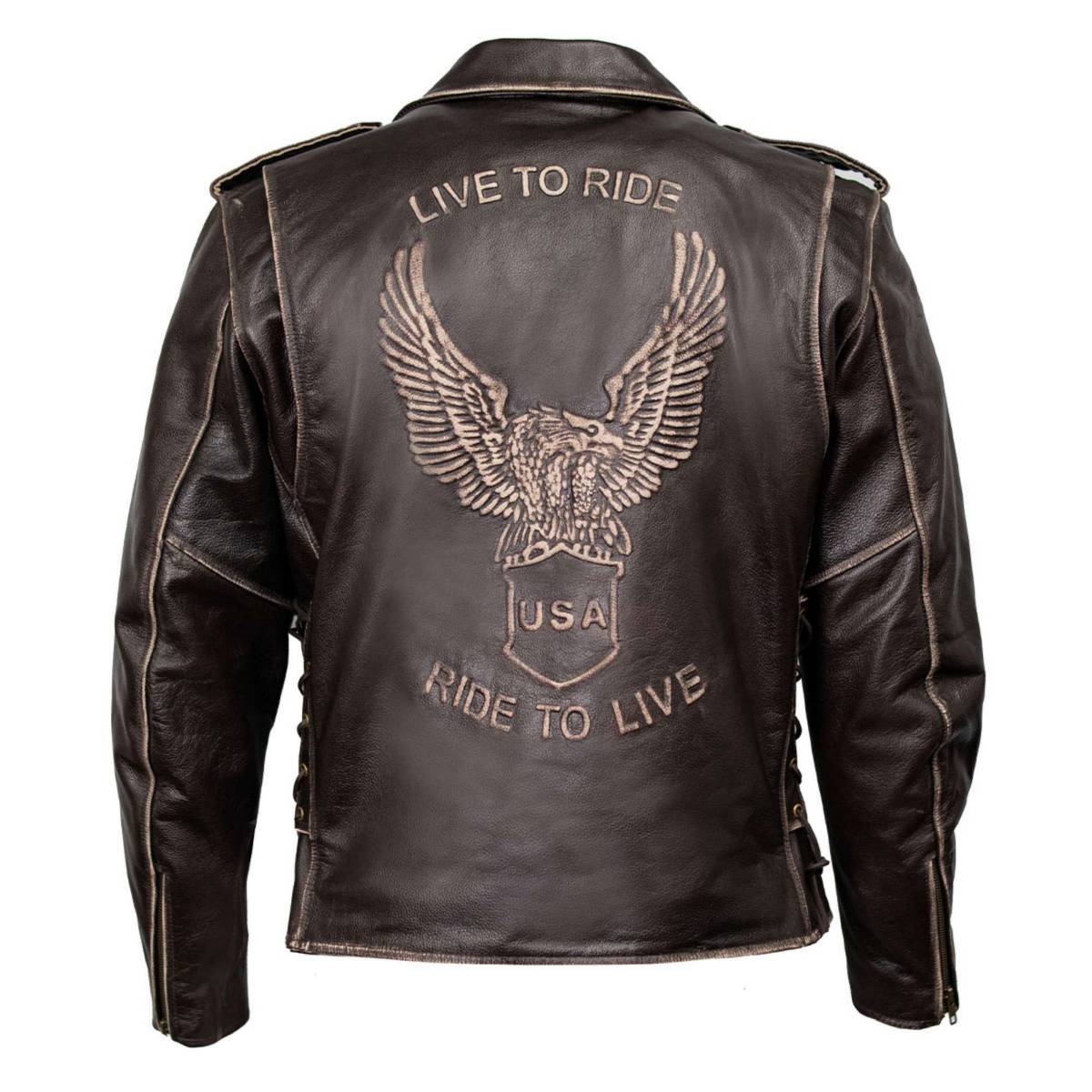 Milwaukee Leather Men's Live to Ride Classic Retro Brown Premium