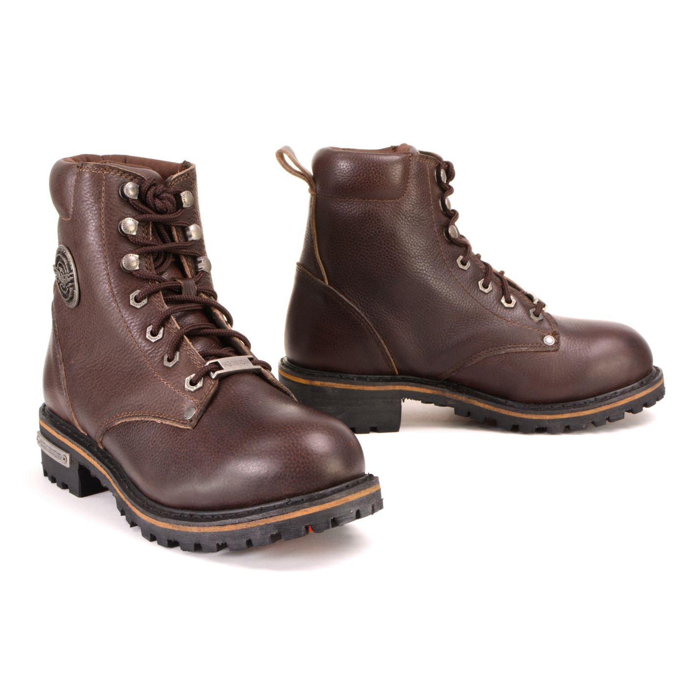 Harley-Davidson Men\'s Dark Brown Leather Lace-Up Motorcycle Boots Harley-Davidson® Men main image 2