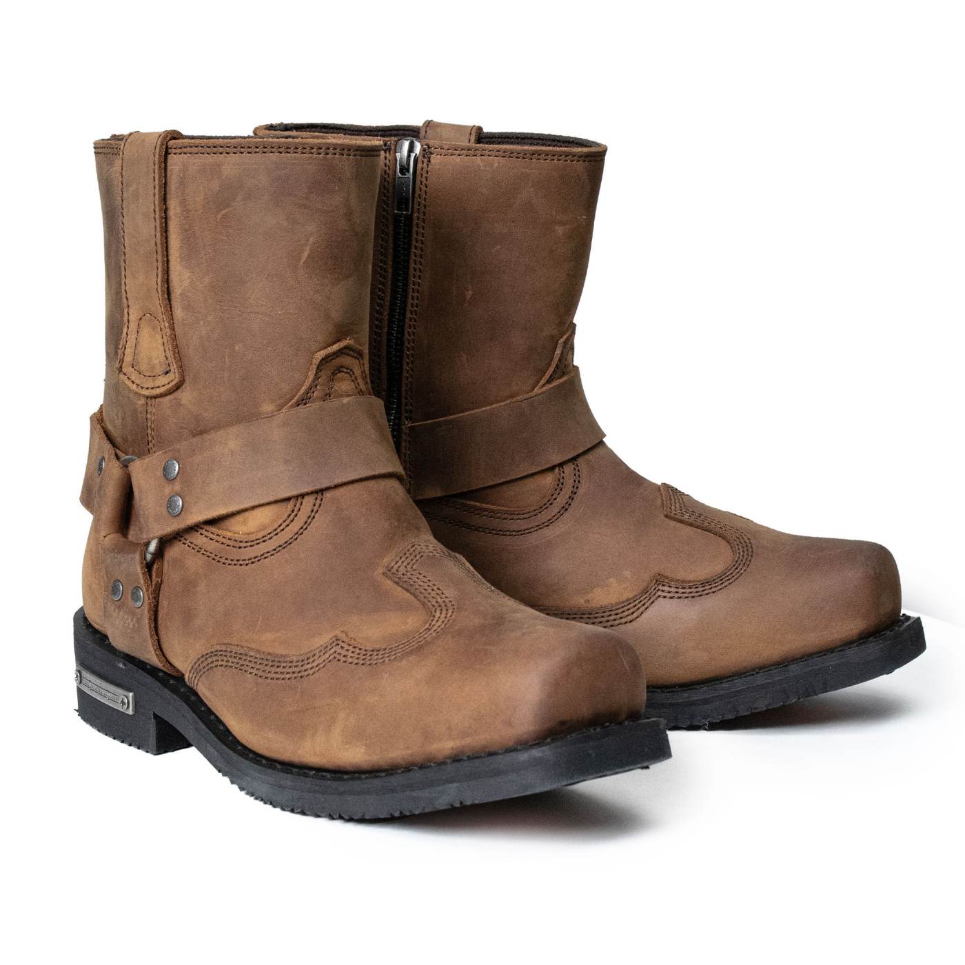 Milwaukee Leather Men's Copper Ridge Brown Suede Motorcycle