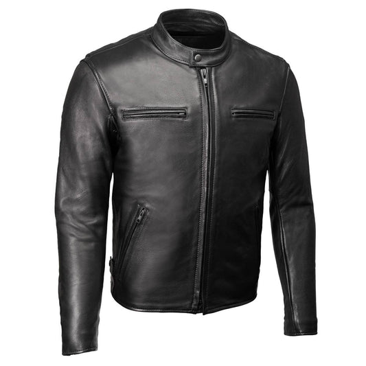 Milwaukee Leather USA MADE MLJKM5001 Men's Black Road Racer Premium Leather Motorcycle Jacket