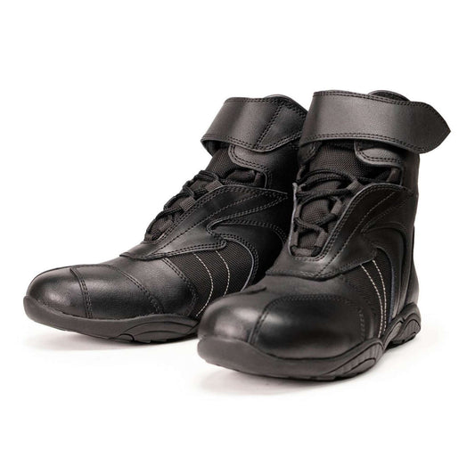MMCC Men’s Ridge Racer Sport Boots – Black Leather & 600D, Lightweight w/ Reflective Material-MBM9180