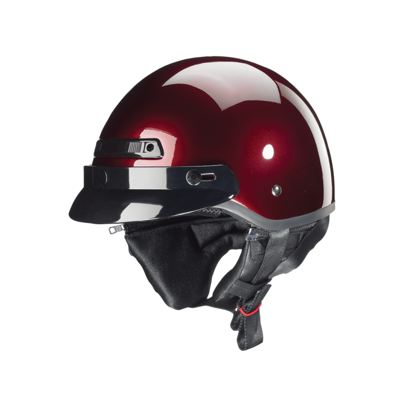 cherry red motorcycle helmet ZOX ST-224 ‘Banos STG Street’ Cherry Red Motorcycle Half Helmet
