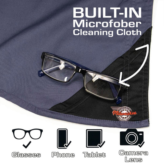 MMCC Men's Octane Long Sleeve Mechanic Shirt - Grey with Orange Stripe - 50-50 Cotton Poly - MMCC16001