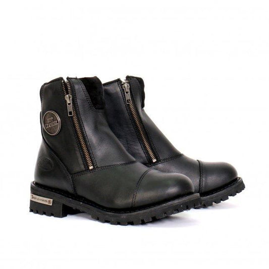 Hot Leathers Women's Double Trouble Black Zipper Boots, BTL1002