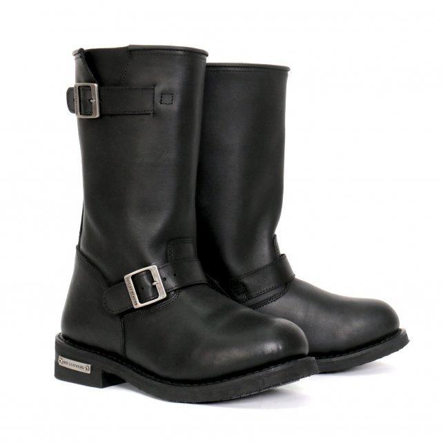 Hot Leathers Men's Iron Road Black Engineer Boots - BTM1002
