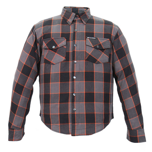 Hot Leathers JKM3010 Men's Multi-Color CE Armored Flannel Motorcycle Shirt Jacket - Aramid Fiber Reinforced