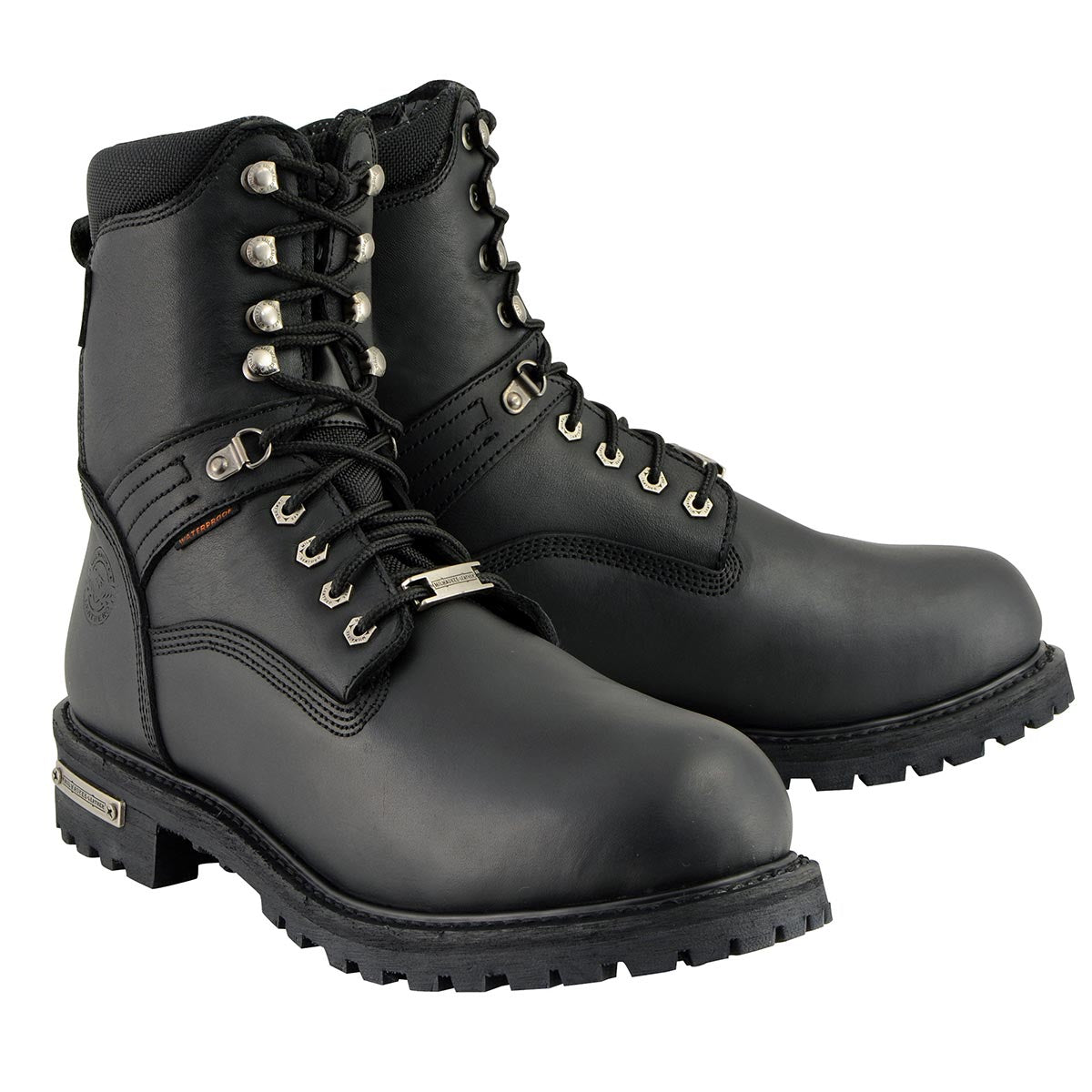 Milwaukee Leather Men's Black Wide Width 7-inch Lace to Toe Full