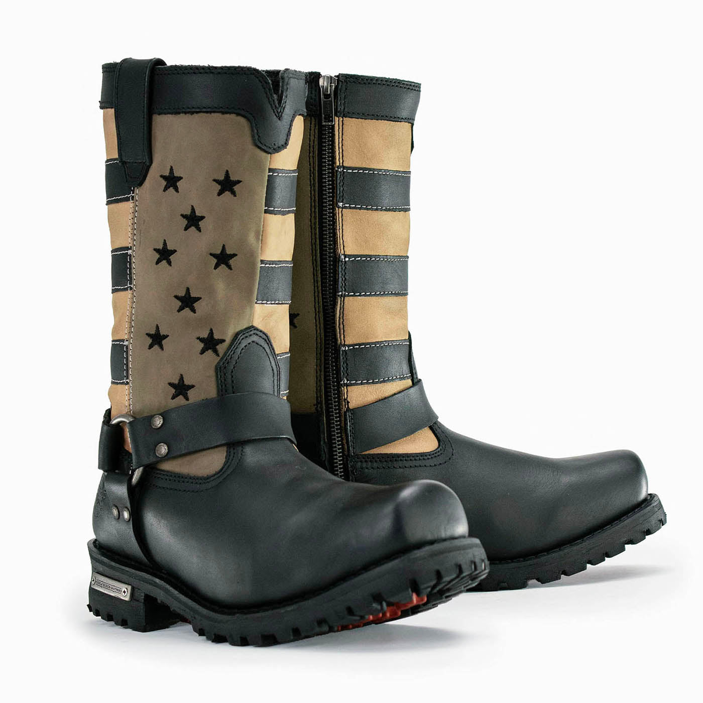 Milwaukee Leather Men's Stars and Stripes Black with Tan