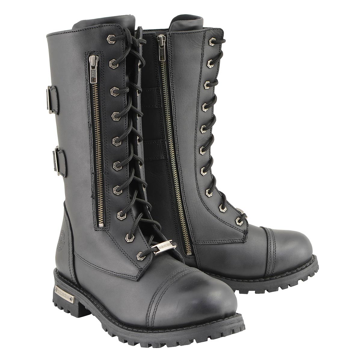 Milwaukee Leather Men's 13-Inch-Tall Tactical Black Lace-Up
