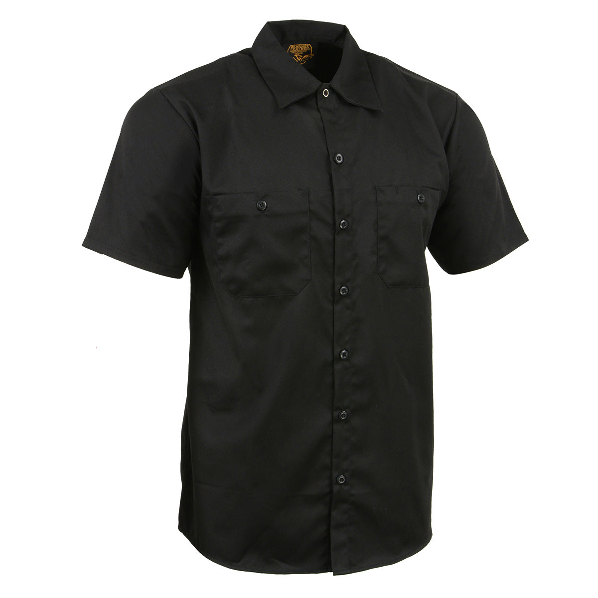Milwaukee Leather MDM11669 Men's Black Button Up Heavy Duty Work Shirt | Classic Mechanic Work Shirt w/ Pockets 5X-Large, Size: 5XL Milwaukee Leather MDM11669 Men's Black Button Up Heavy Duty Work Shirt | Classic Mechanic Work Shirt w/ Pockets 5X-Large, Size: 5XL