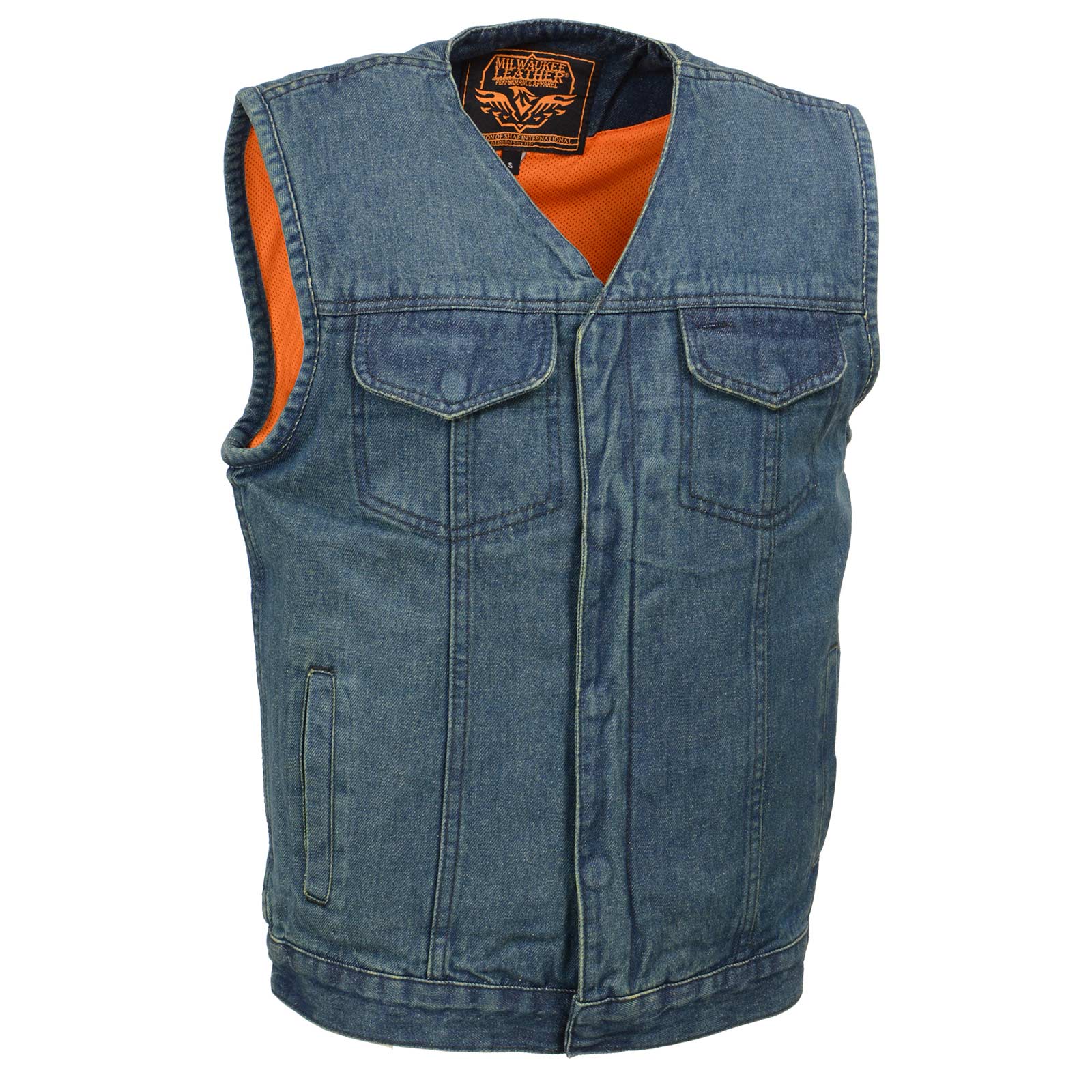 Mens Vest Jafrum Leather Vest Jafrum Motorcycle Gear Men's Denim