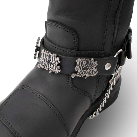 Milwaukee Leather Silver We The People Emblem Boot Chain with Adjustable Strap - MLA3010