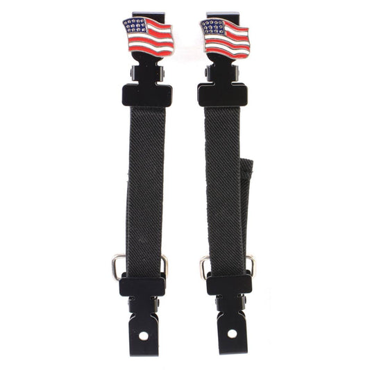 Milwaukee Leather Motorcycle Biker Elastic Bungee for Chaps or Pants in Various Emblems (Set of 2) MLA