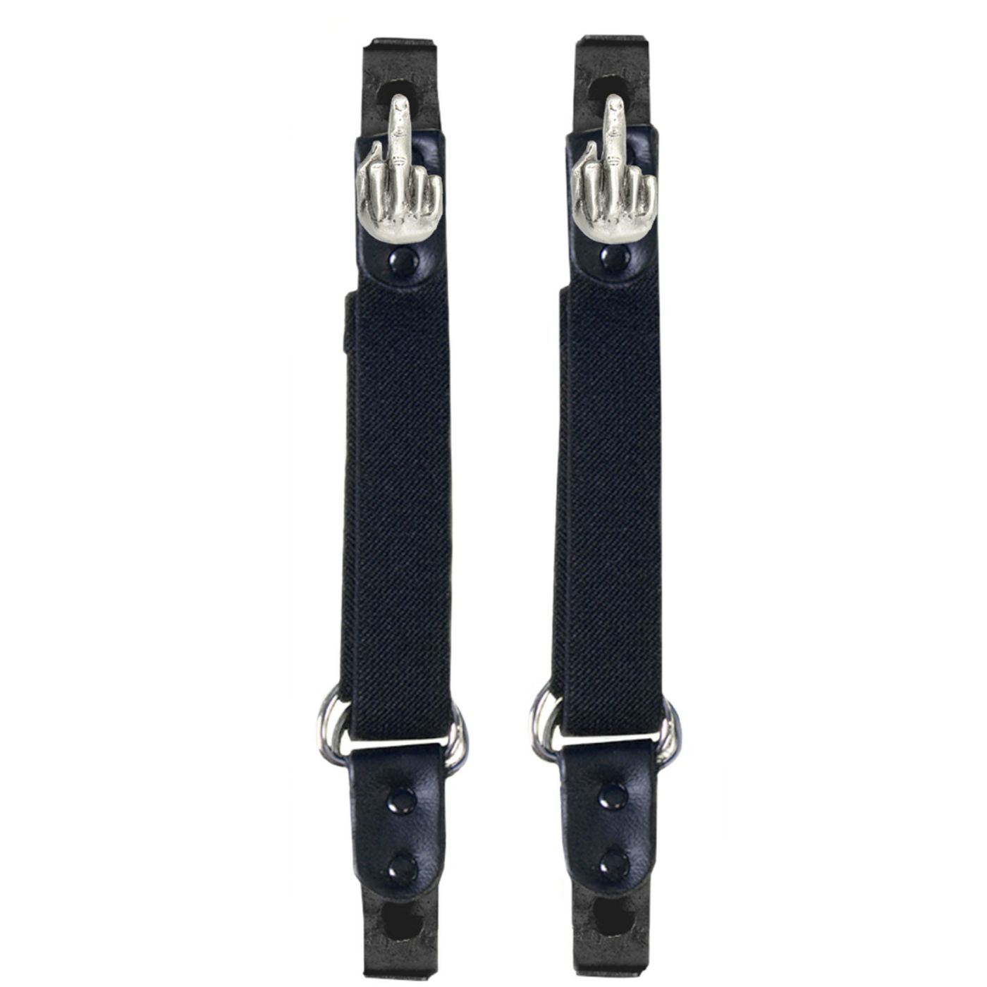 Milwaukee Leather MLA4016 Middle Finger Motorcycle Biker Elastic