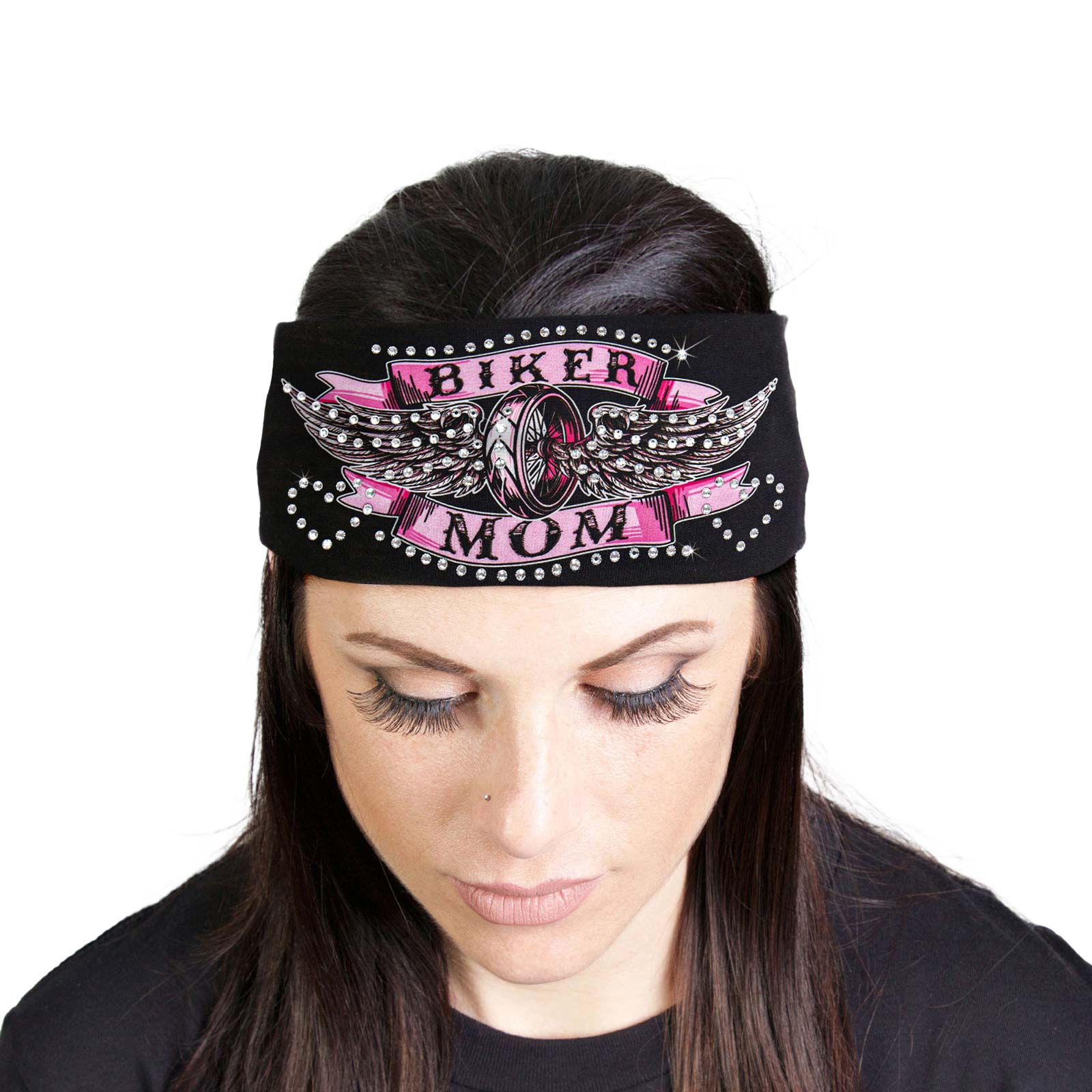 Milwaukee Leather | Bling Designed Wide Headbands-Headwraps for