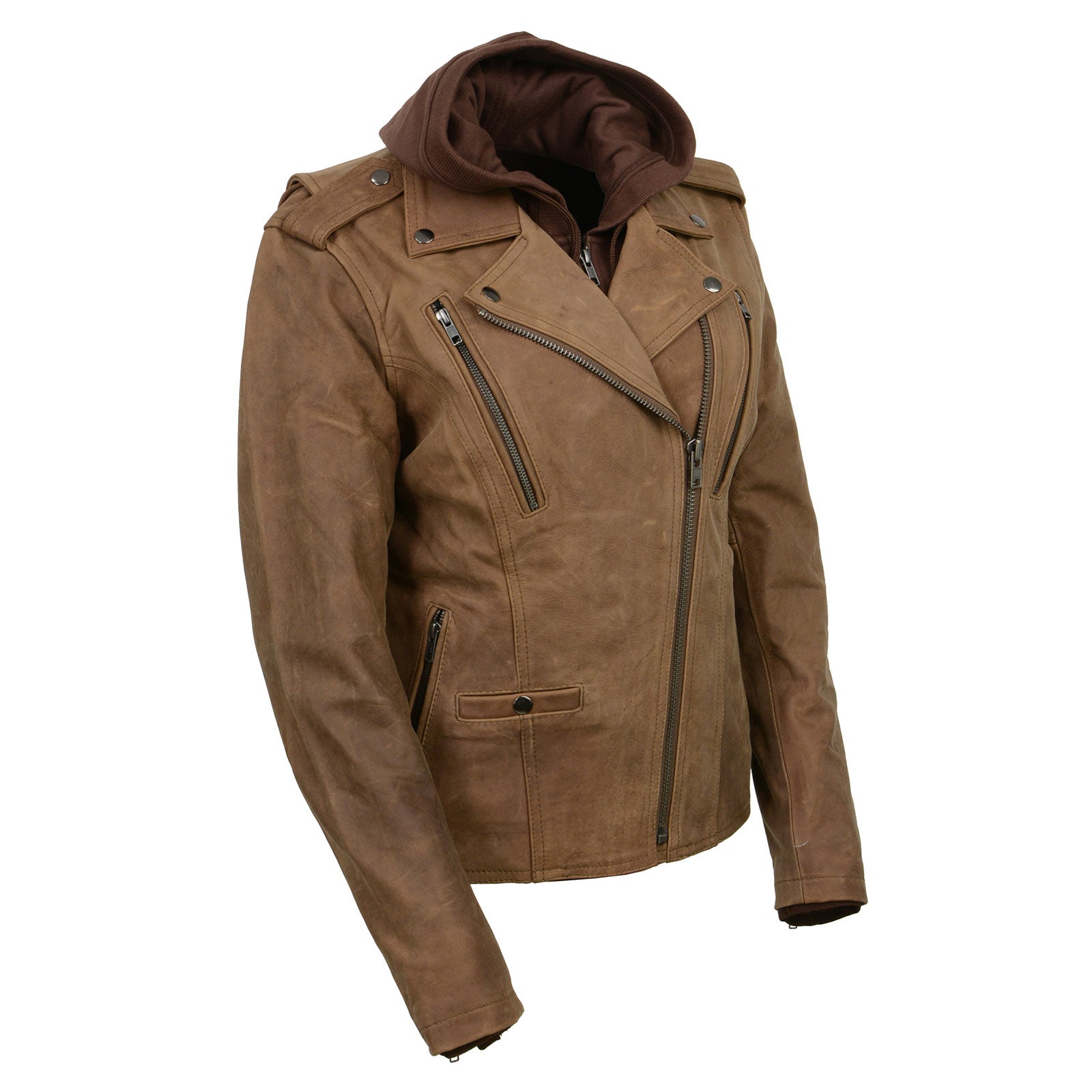 Labyrins DontCry Horse ZipHoodie(GW前セール) Milwaukee Leather MLL2511 Women's 'Damsel' Vintage Crazy Horse