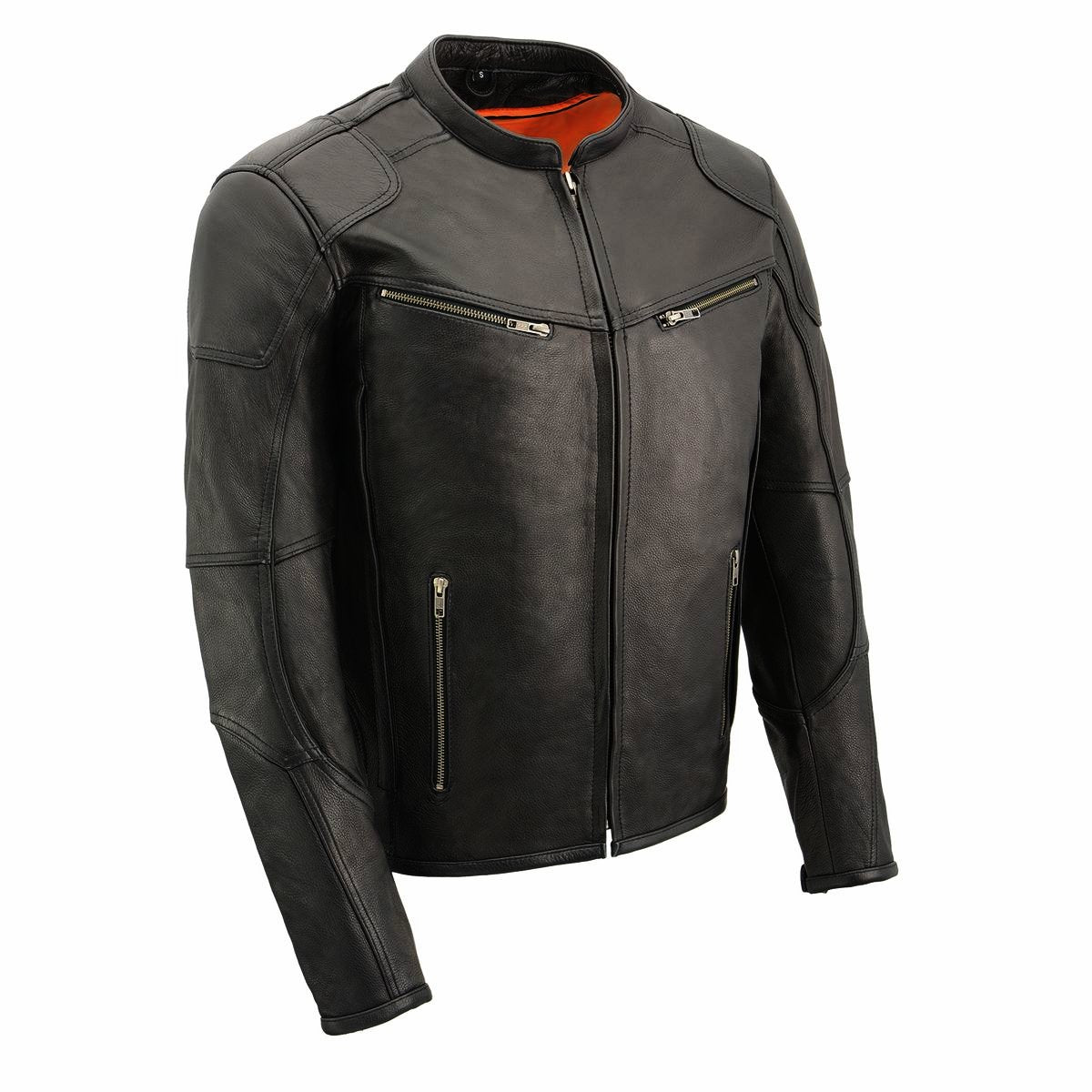 Milwaukee Leather MLM1502 Men's Black Premium Leather Vented