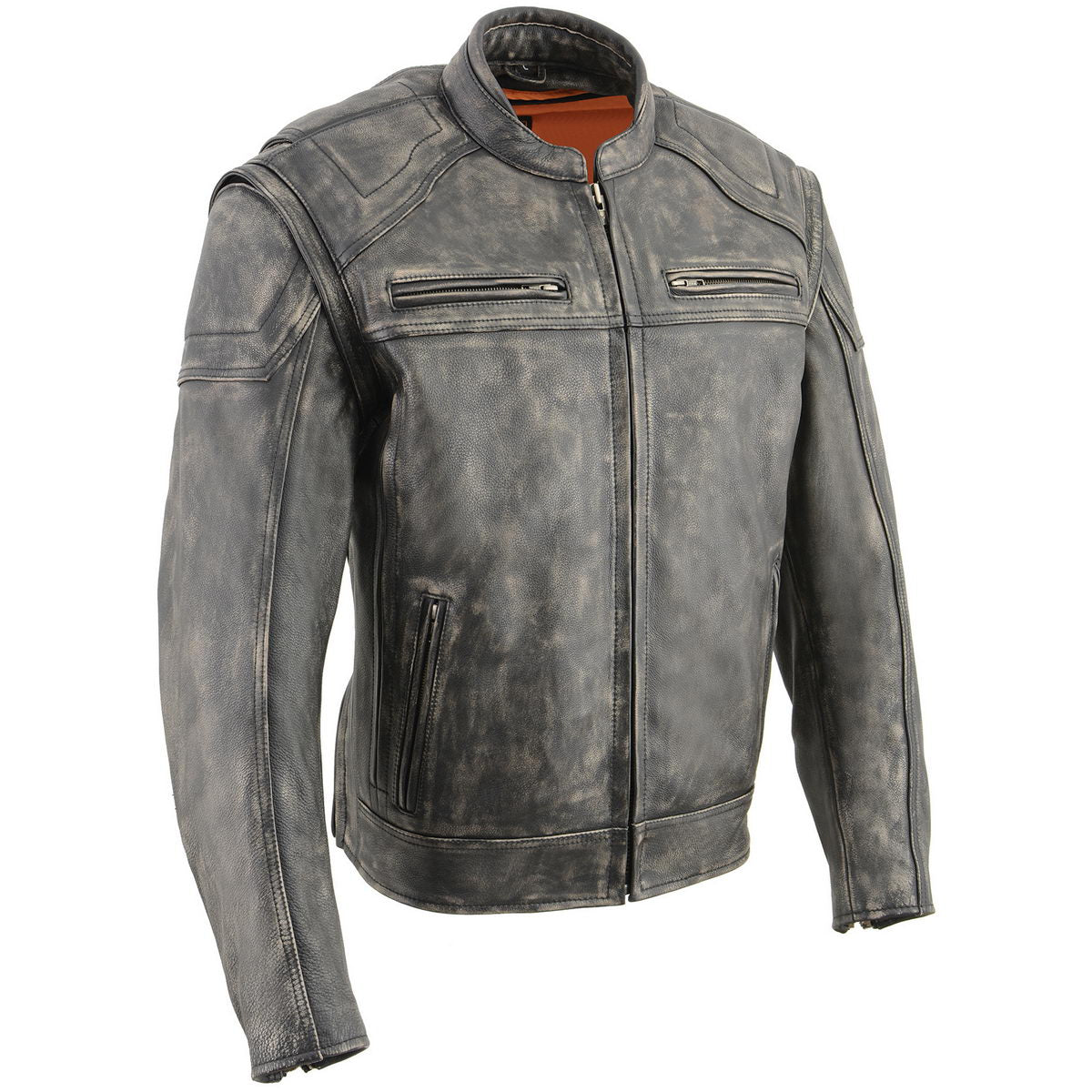 Milwaukee Leather MLM1509 Men's Distressed Brown '2 in 1' Leather