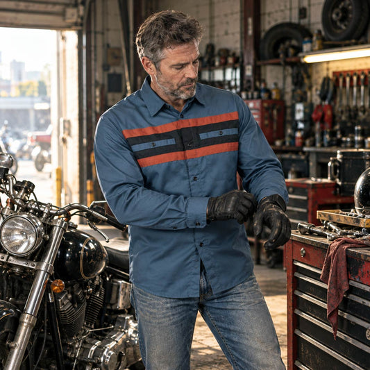 Milwaukee Motorcycle Clothing Co. Men's Mechanic Shirt, MMC16153