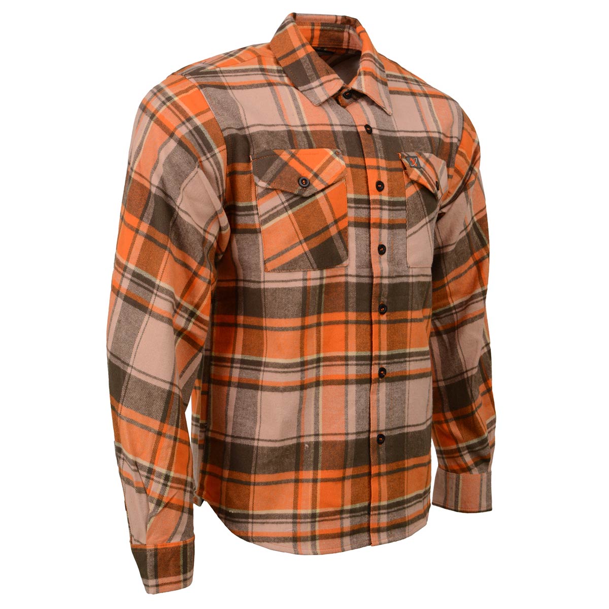 Milwaukee Leather Men's 'Wild One' Brown/Orange Long Sleeve 10.5