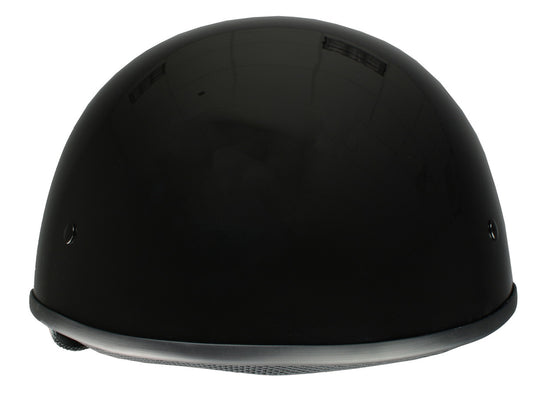 Milwaukee Helmets MPH9711DOT Bare Bones Glossy Black Half Motorcycle DOT Bikers Helmet