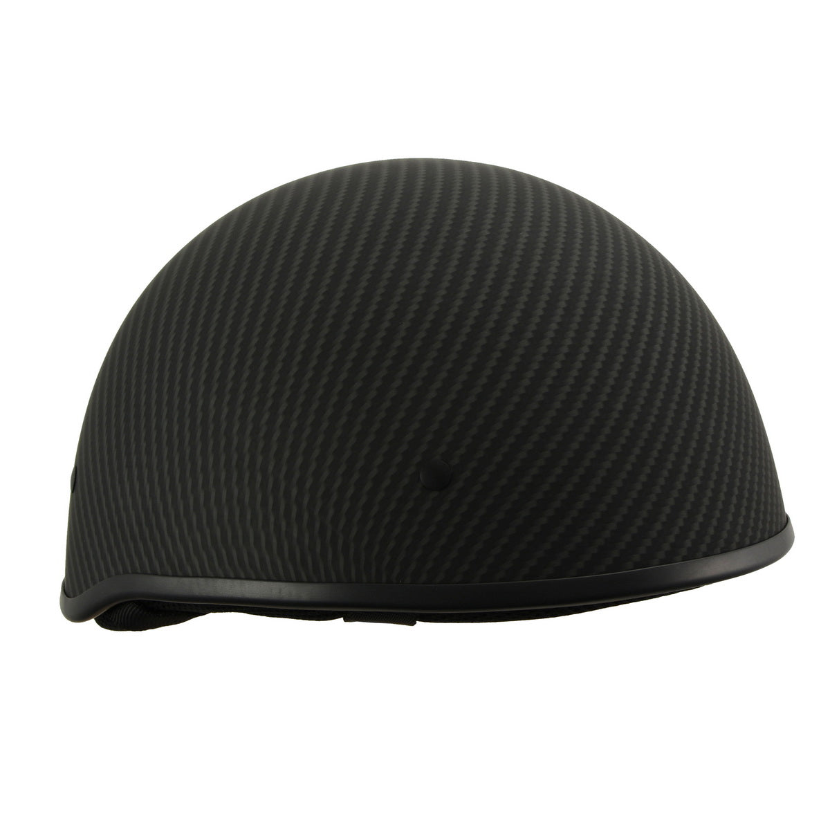 Milwaukee Performance Helmets MPH9712DOT Dot Approved Matte Black Half Motorcycle Helmet for Men and Women Biker with Carbon Fiber Look 2X-Large, Size