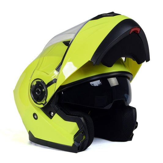 Milwaukee Helmets MPH9819DOT Breeze Green Advanced Motorcycle Modular Helmet Biker w/ Drop Down Visor