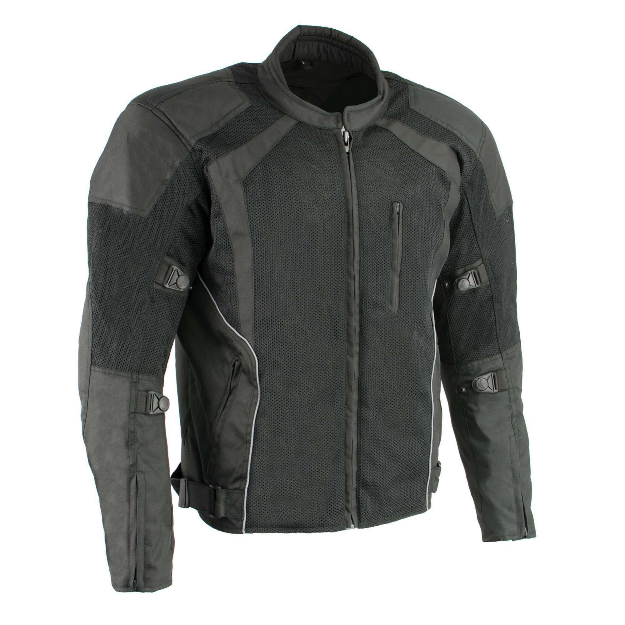 Milwaukee Leather MPM1793 Black Armored Mesh Motorcycle Jacket for