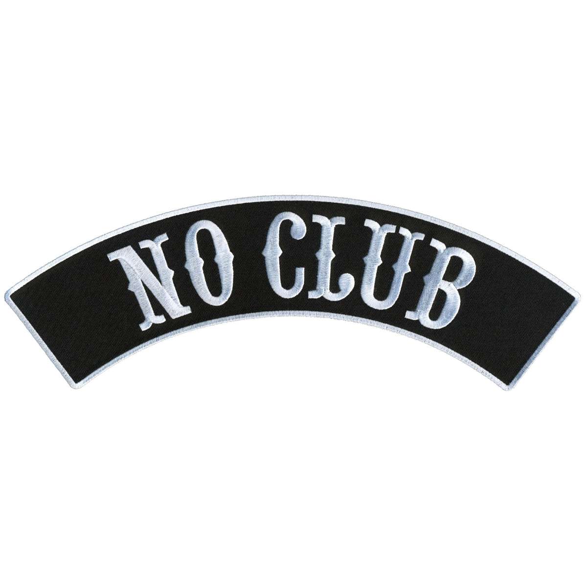Hot Leathers No Club 12” X 3” Top Rocker Patch PPM4171 – Milwaukee