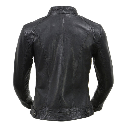 Milwaukee Leather Vintage SFL2811 Women's Black Zipper Front Motorcycle Casual Fashion Leather Jacket