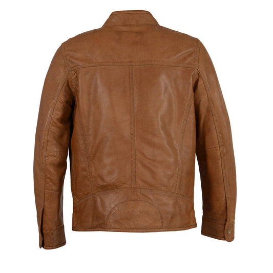 Milwaukee Leather SFM1865 Men's Saddle Classic Zipper Front Leather Jacket
