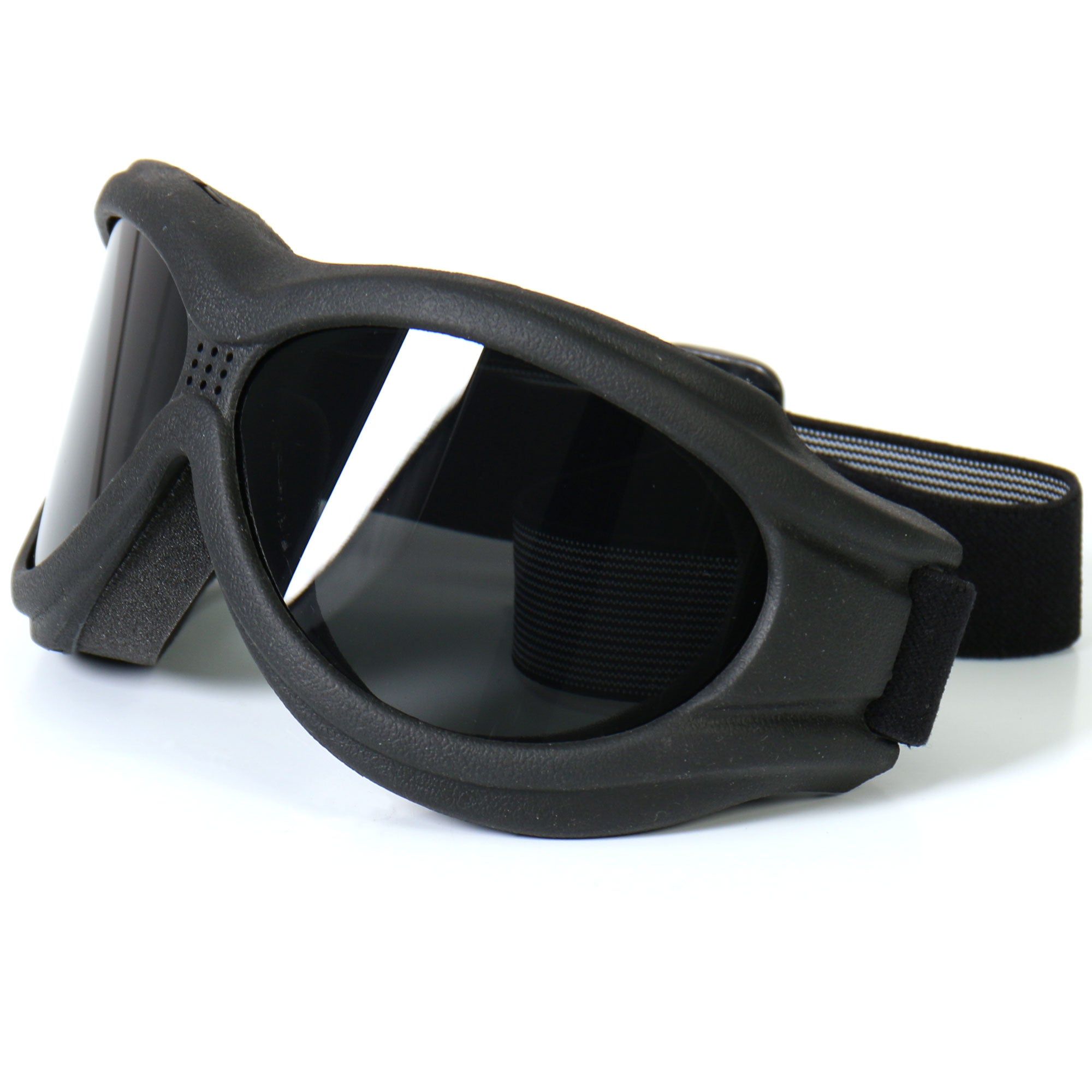 fit over glasses motorcycle goggles Hot Leathers Big Ben Riding Goggles with Smoke Lenses