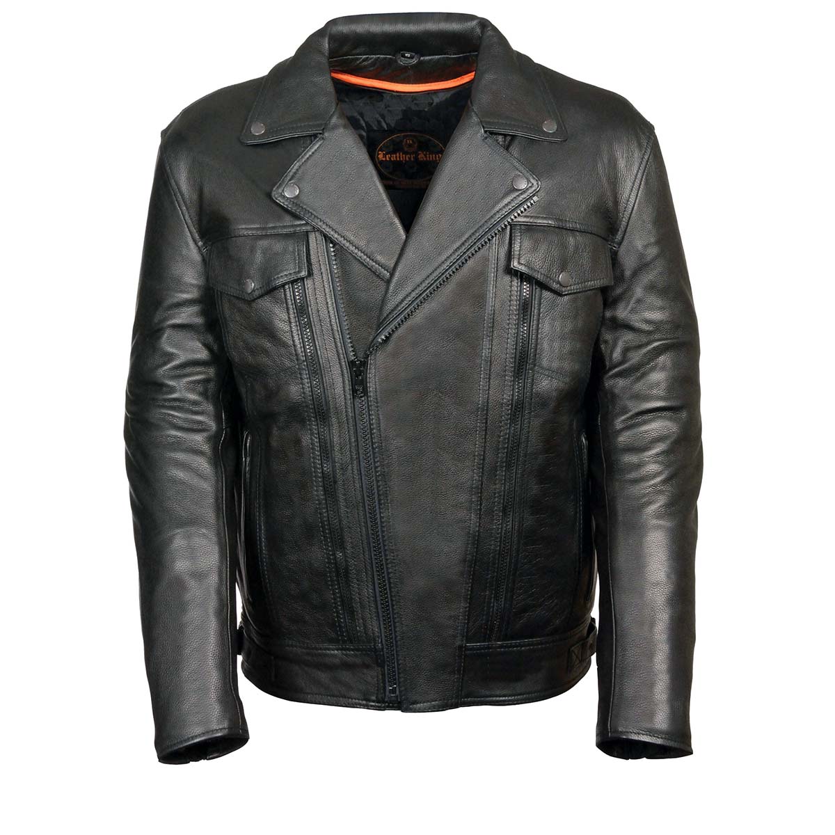 Milwaukee Leather ML1018 Men's Black Motorcycle Jacket with