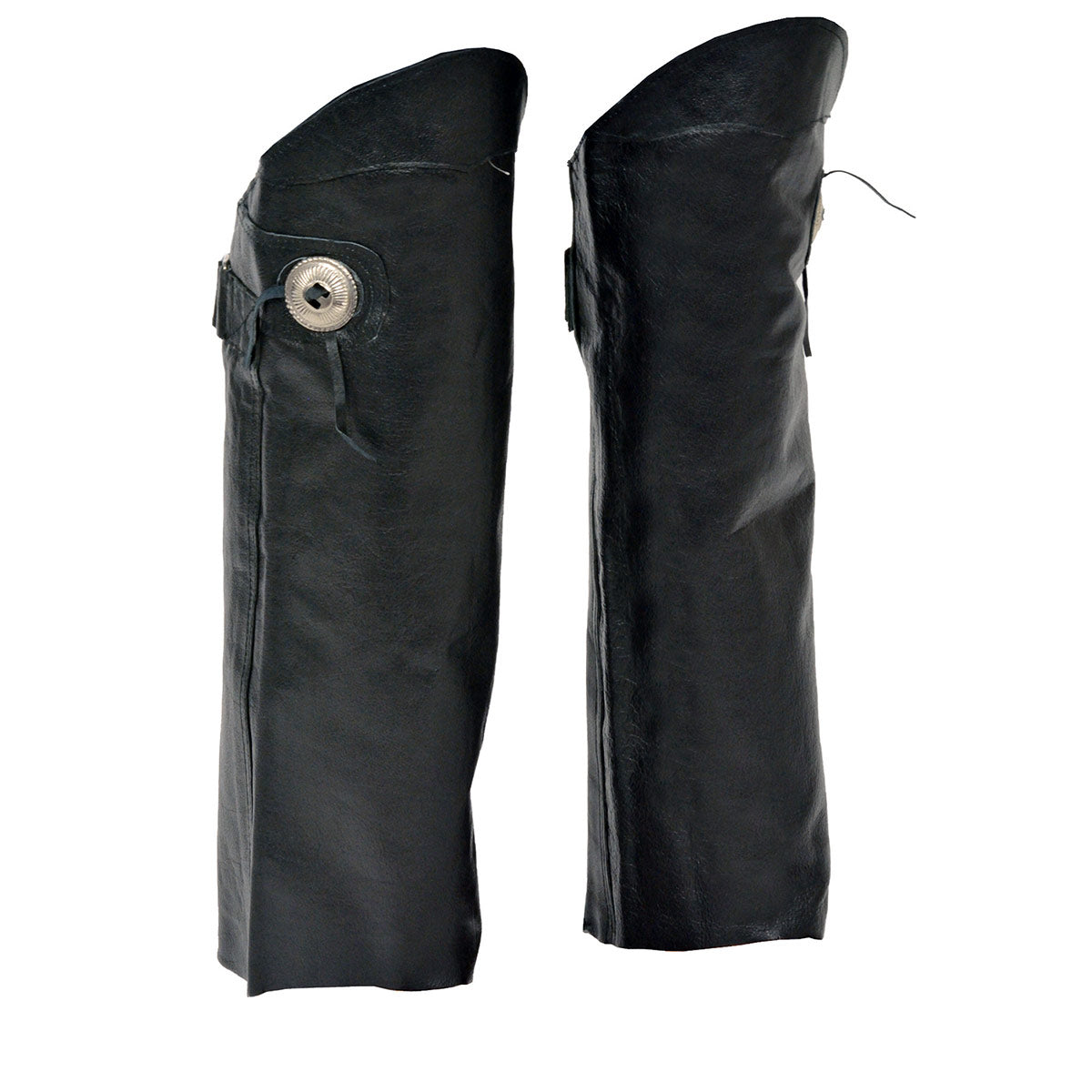 Milwaukee Leather Chaps Pour Homme En Cuir Prime Noir Avec Poche Zippée Sur La Cuisse - Doublure En Maille - Chap-SH1190-3XL : Leather King