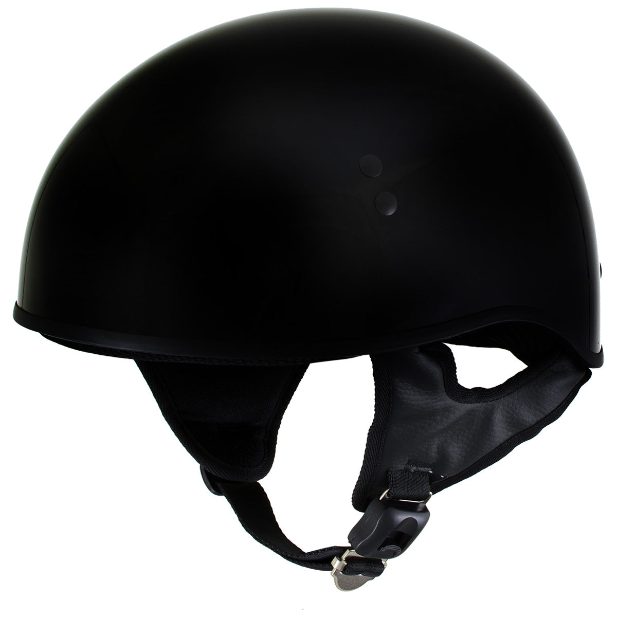 Hot Leathers HLT68 Gloss Black The O.G. Advanced DOT Skull Cap