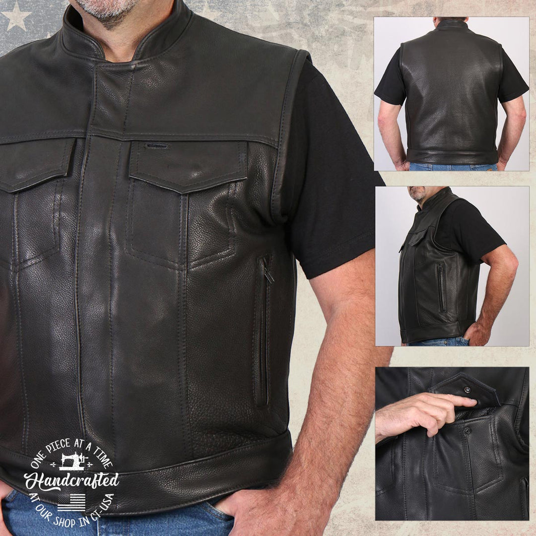 USA Made Men's Leather Vests