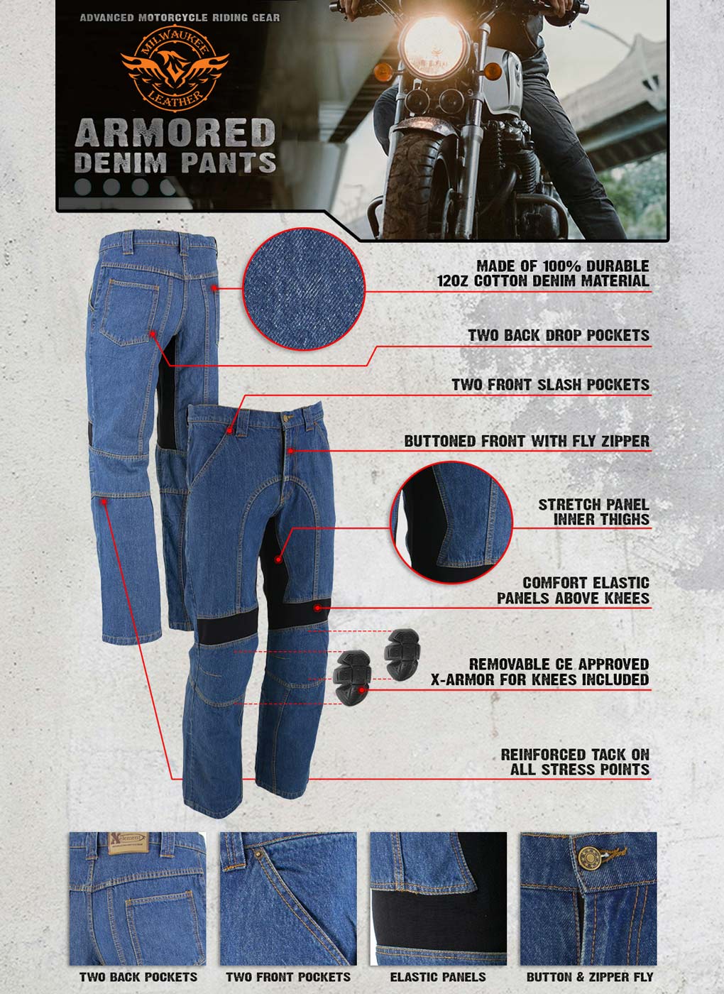 Milwaukee Leather MDM5015 Men&