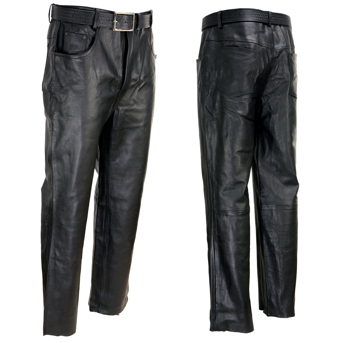 Milwaukee Leather LKM5718 Men's Classic Black Loose Fitted