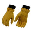 Milwaukee Leather Men's Deerskin Leather Gloves - Yellow, Soft Lined, Elastic Wrist - MG7541