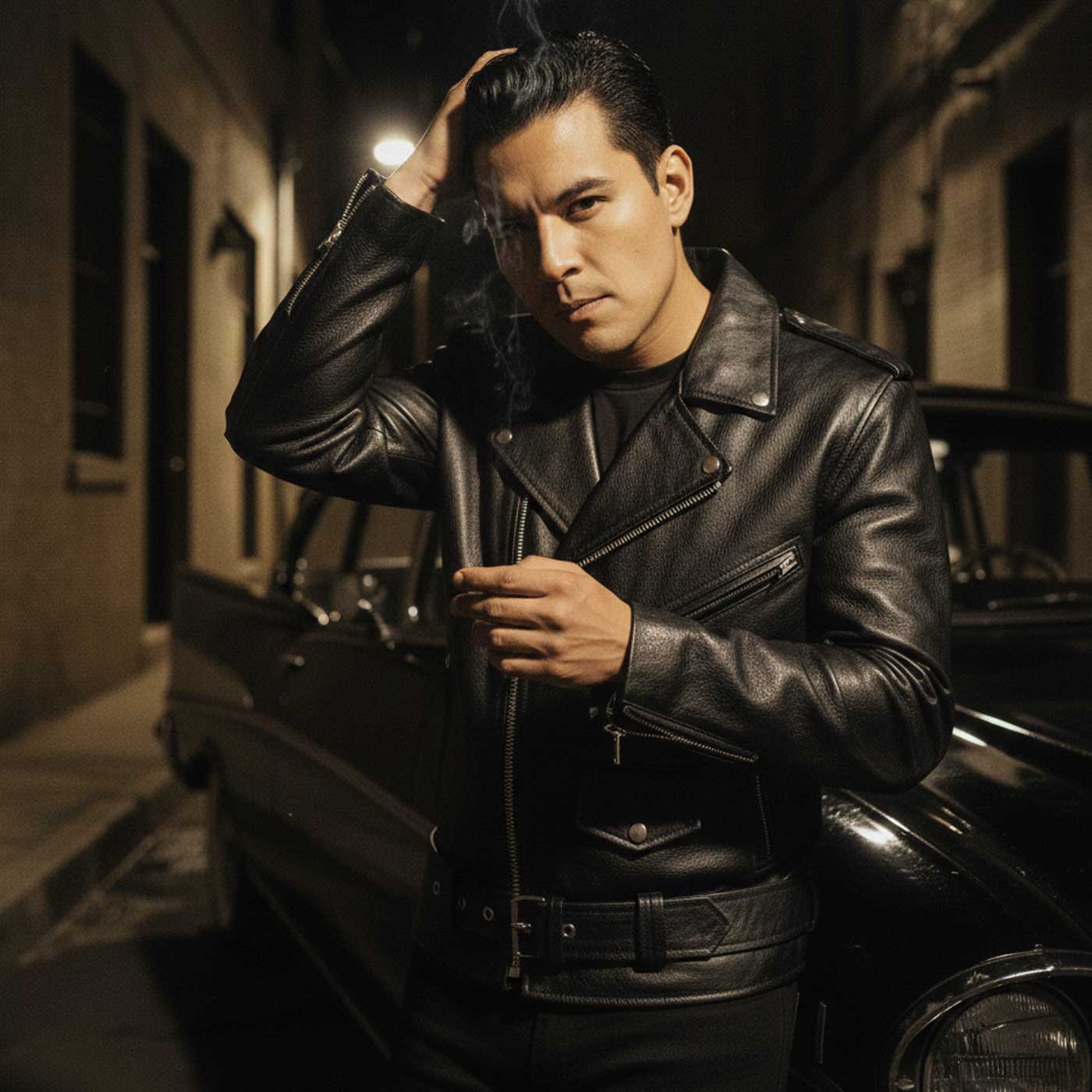 美品　LEATHERETTE RIDERS JACKET　Lサイズ FREAK'S STORE（フリークスストア）の「LEATHERETTE RIDERS JACKET
