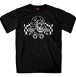 Hot Leathers GMS1549 Men's Black Vintage Racing Skull Printed T-Shirt