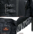 Hot Leathers JKL1028 Studs and Fringe Ladies Black Carry Conceal Leather Jacket