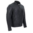 Milwaukee Leather USA MADE MLJKM5006 Men's Black Rumble Premium Leather Motorcycle Jacket