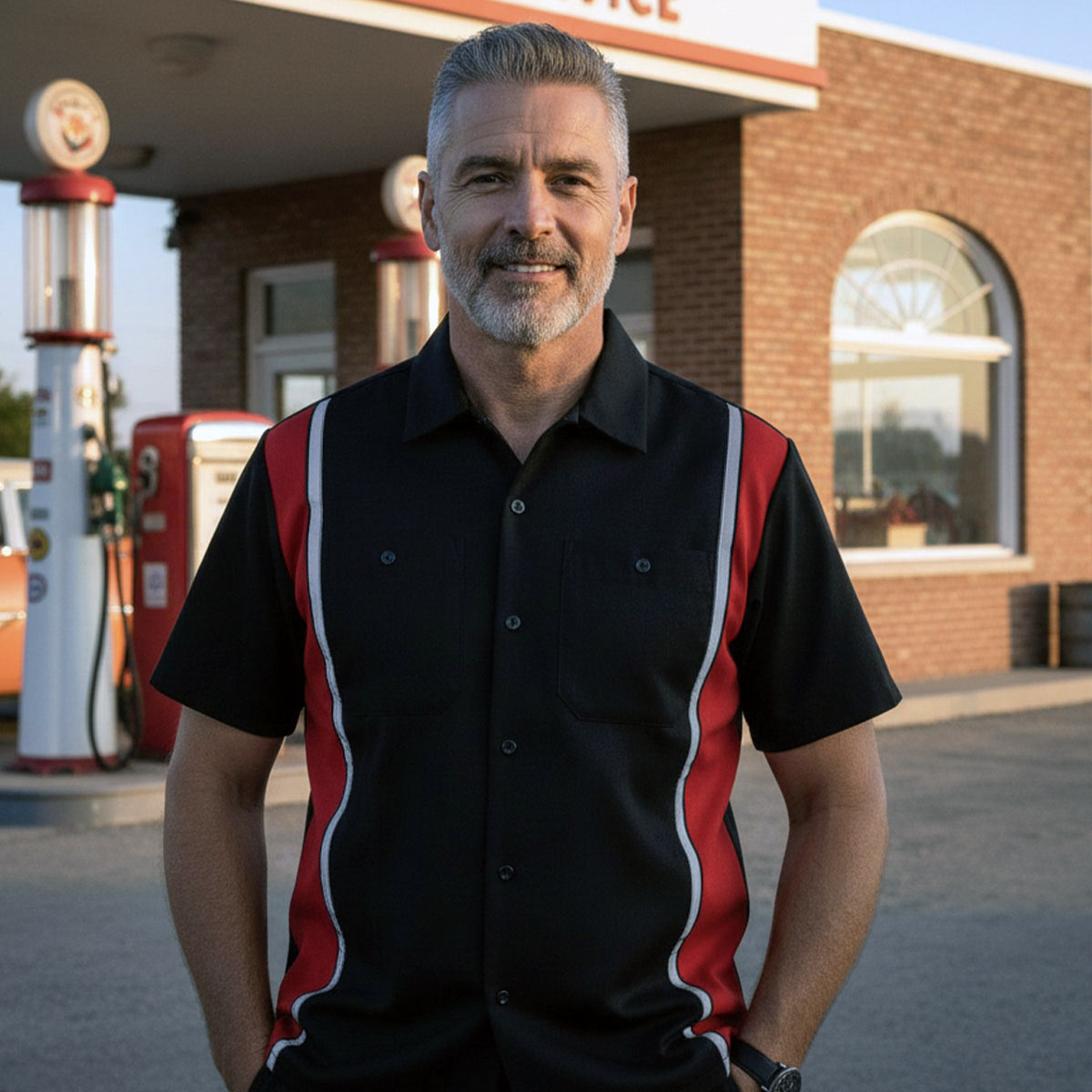 Milwaukee Motorcycle Clothing Co. Men's Blk/Red Mechanic Work