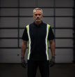 Milwaukee Motorcycle Clothing Co. Men’s Blk/Green Mechanic Work Shirt – w / Reflective Strip, Rider‑Built MDM11611