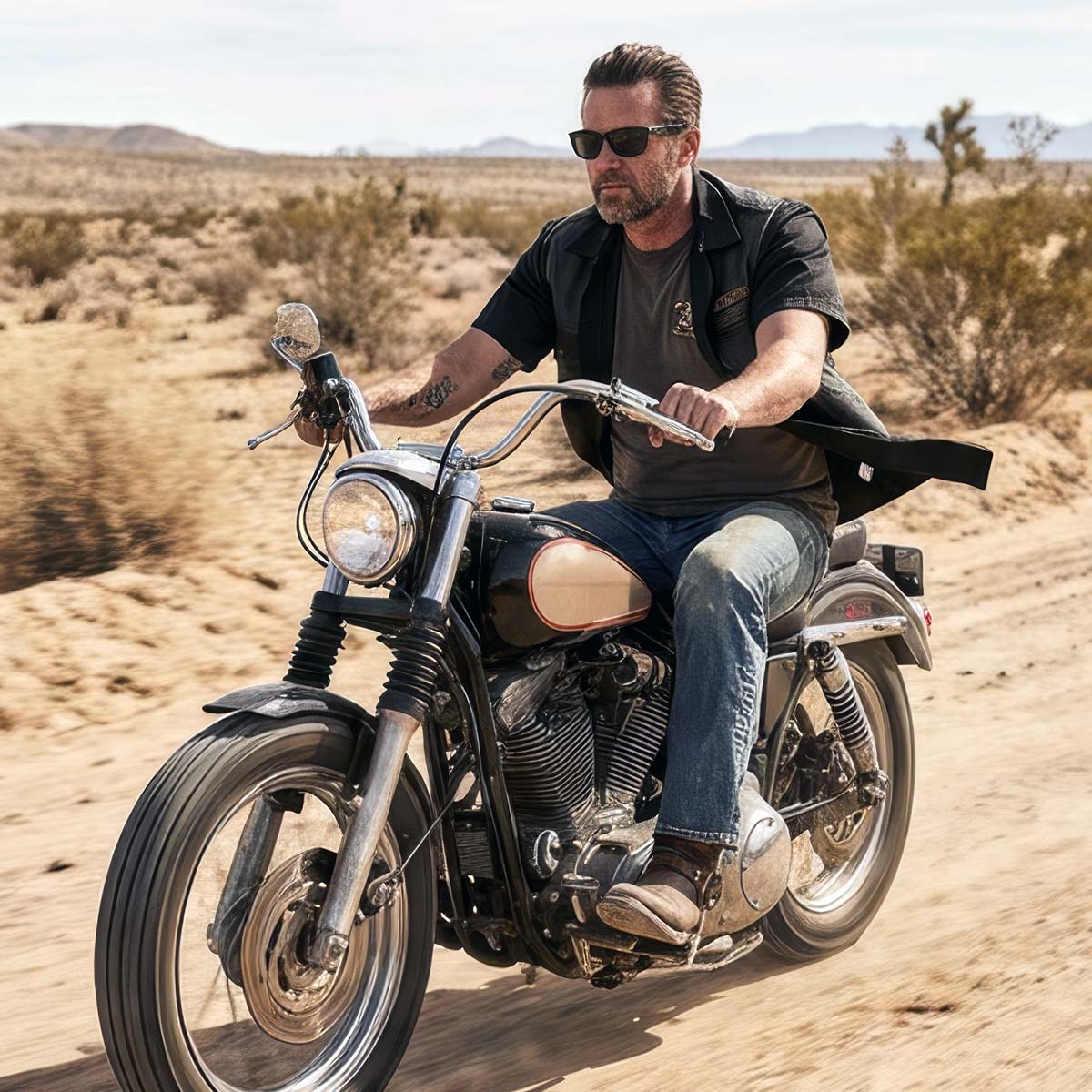 Milwaukee Leather MDM11669 Men’s Black Button-Up Heavy-Duty Work Shirt - Classic Mechanic Shirt w/ Pockets