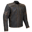 Milwaukee Leather Men's Matte Black Street CE Armored Motorcycle Vented Jacket - Reflective - LKM17012