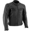 Milwaukee Leather LM17013 Men's Premium Black Advanced Leather Motorcycle Jacket w/ CE Armor Protection