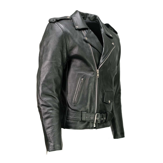 Milwaukee Leather LKM1703 Men's Classic Black Premium Leather Motorcycle Biker Rider Jacket