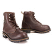 Milwaukee Leather Women's Dark Brown Leather Outdoors Lace-Up Boots for Bikers Casual MBL9308